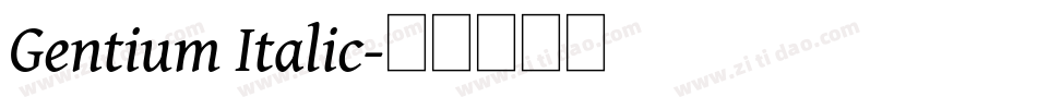 Gentium Italic字体转换